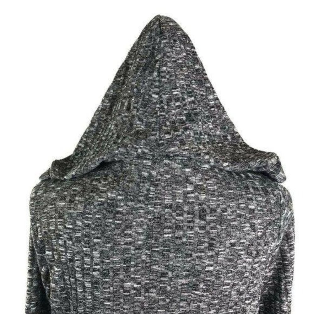Juicy Couture Gray Hooded Faux Wrap Sweater - Picture 9 of 11